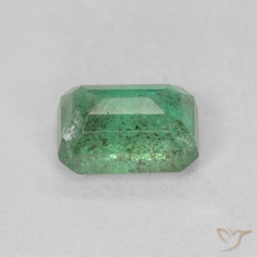 Smeraldo Verde chiaro naturale da 0.74 ct, Ottagonale / Taglio smeraldo, SI