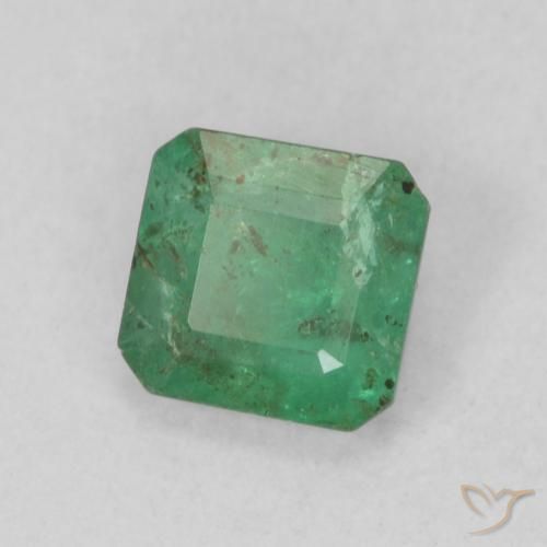Smeraldo Verde freddo naturale da 0.52 ct, Ottagonale / Taglio smeraldo, SI
