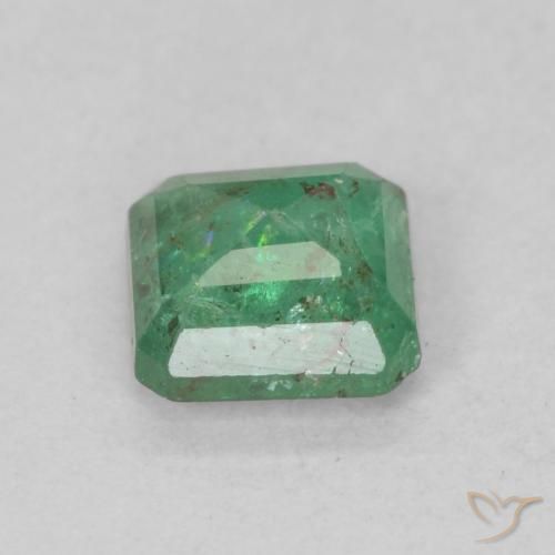 Smeraldo Verde freddo naturale da 0.52 ct, Ottagonale / Taglio smeraldo, SI