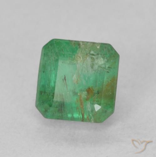 Smeraldo Verde Pistacchio naturale da 0.72 ct, Ottagonale / Taglio smeraldo, SI