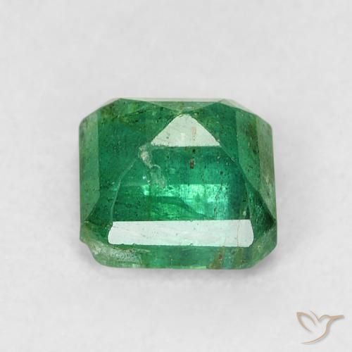 Smeraldo Verde freddo naturale da 0.66 ct, Ottagonale / Taglio smeraldo, SI-I1