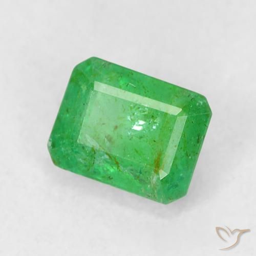 Smeraldo naturale verde da 0,50 ct, taglio smeraldo, SI