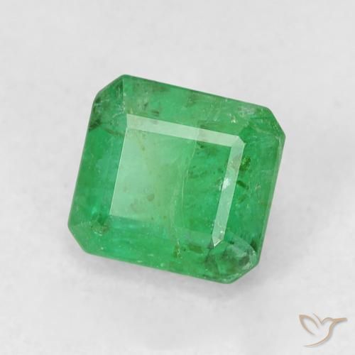Smeraldo Verde medio naturale da 0.72 ct, Ottagonale / Taglio smeraldo, SI-I1