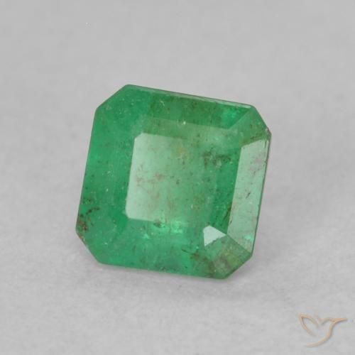 Smeraldo Verde brillante naturale da 0.35 ct, Ottagonale / Taglio smeraldo, SI