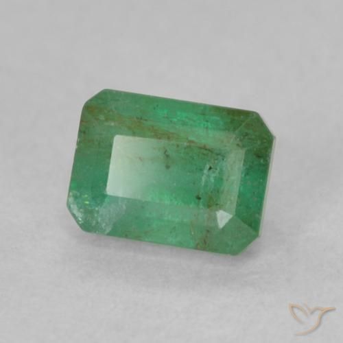 Smeraldo Verde medio naturale da 0.57 ct, Ottagonale / Taglio smeraldo, SI