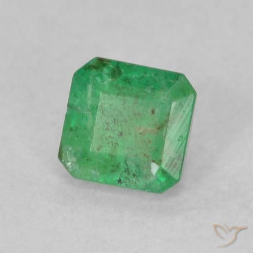 Smeraldo Trifoglio verde naturale da 0.35 ct, Ottagonale / Taglio smeraldo, SI-I1