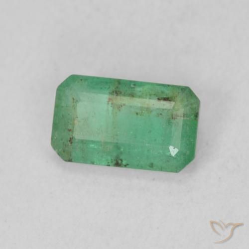 Smeraldo Verde medio naturale da 0.48 ct, Ottagonale / Taglio smeraldo, SI