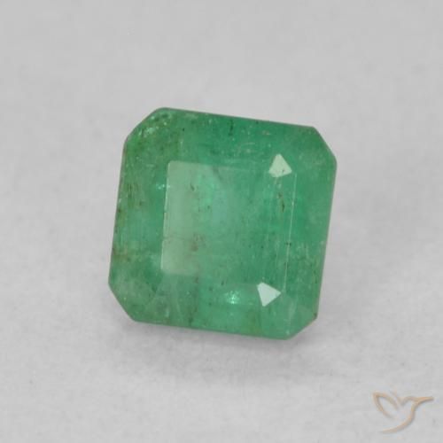 Smeraldo Verde medio naturale da 0.33 ct, Ottagonale / Taglio smeraldo, SI