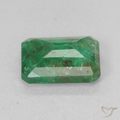 Smeraldo Verde medio naturale da 0.99 ct, Ottagonale / Taglio smeraldo, SI-I1