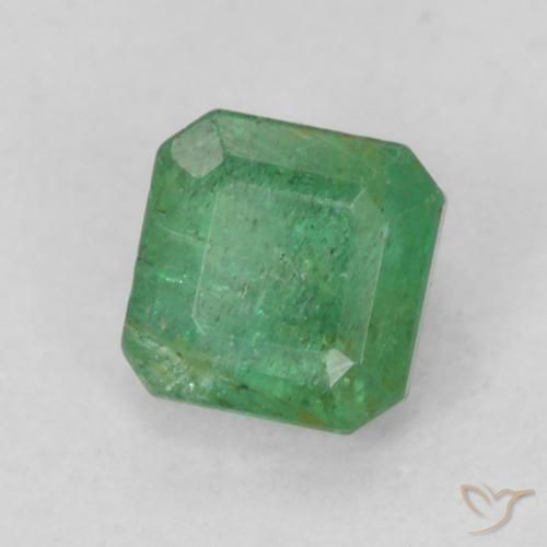 Smeraldo Verde medio naturale da 0.34 ct, Ottagonale / Taglio smeraldo, SI