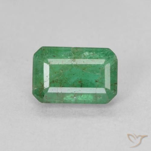 Smeraldo Verde medio naturale da 0.63 ct, Ottagonale / Taglio smeraldo, SI-I1
