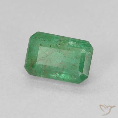 Smeraldo Verde medio naturale da 0.63 ct, Ottagonale / Taglio smeraldo, SI-I1