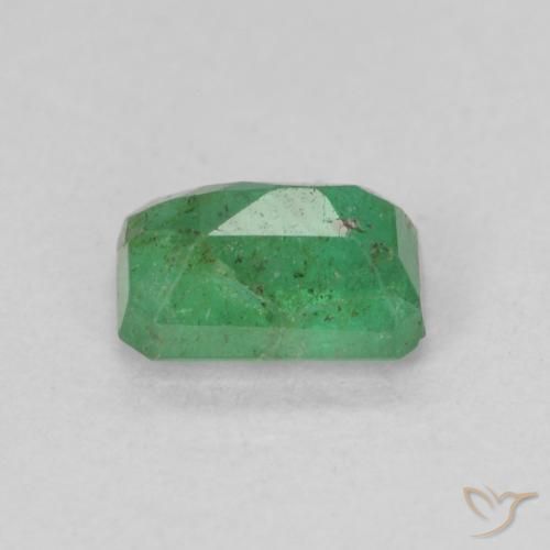 Smeraldo Verde medio naturale da 0.63 ct, Ottagonale / Taglio smeraldo, SI-I1