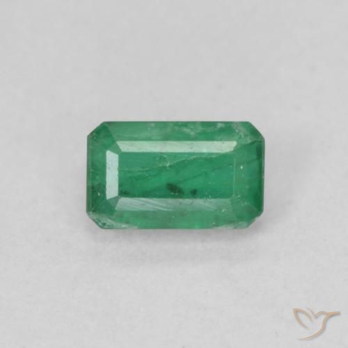 0.38ct Naturale Verde chiaro medio Smeraldo, Taglio smeraldo, SI-I1