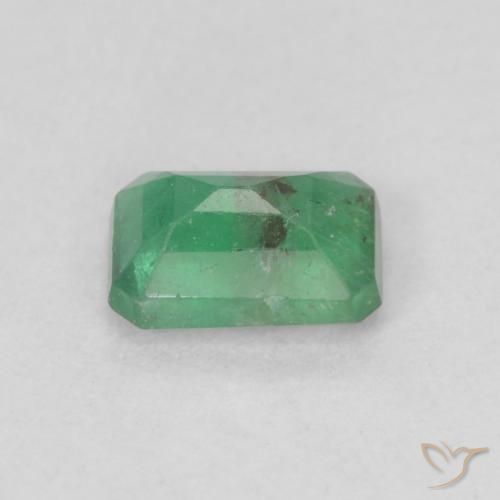 Smeraldo Blu verde naturale da 0.57 ct, Ottagonale / Taglio smeraldo, SI-I1