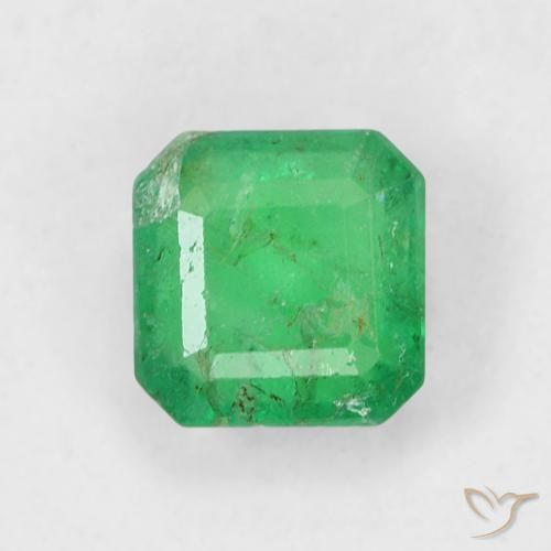 0.46ct Naturale Verde medio Smeraldo, Taglio smeraldo, SI