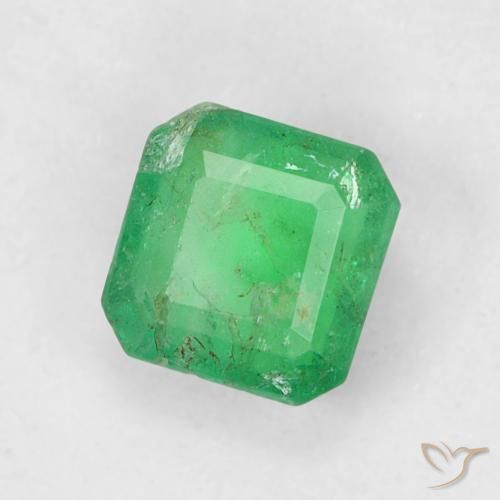 Smeraldo Verde medio naturale da 0.46 ct, Ottagonale / Taglio smeraldo, SI