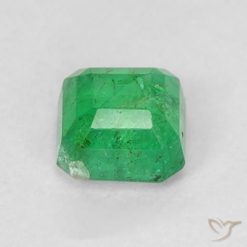 Smeraldo Verde medio naturale da 0.46 ct, Ottagonale / Taglio smeraldo, SI