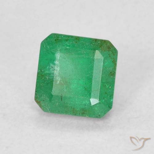 Smeraldo Verde Basilico Chiaro naturale da 0.43 ct, Ottagonale / Taglio smeraldo, SI