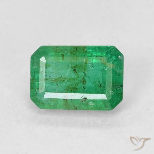 Smeraldo Verde Basilico Chiaro naturale da 0.59 ct, Ottagonale / Taglio smeraldo, SI