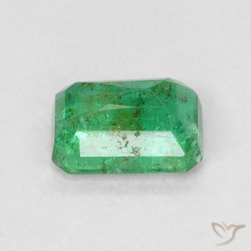 Smeraldo Verde Basilico Chiaro naturale da 0.59 ct, Ottagonale / Taglio smeraldo, SI