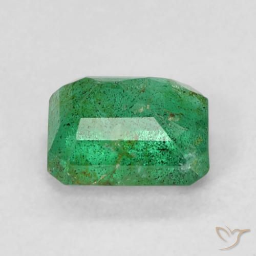 Smeraldo Verde medio naturale da 0.51 ct, Ottagonale / Taglio smeraldo, SI