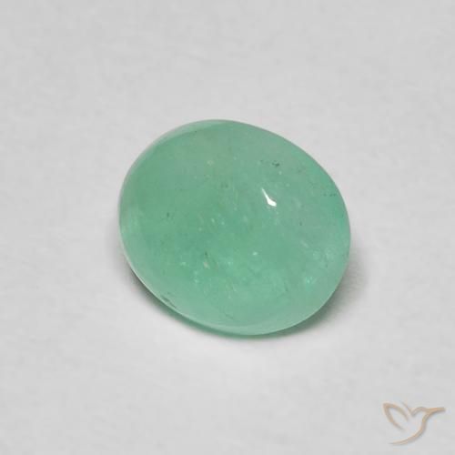 Smeraldo Verde Pistacchio naturale da 0.93 ct, Ovale, Traslucido