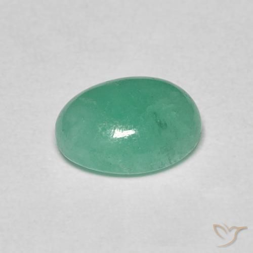 Smeraldo Verde Menta Intenso naturale da 1.10 ct, Ovale, Traslucido