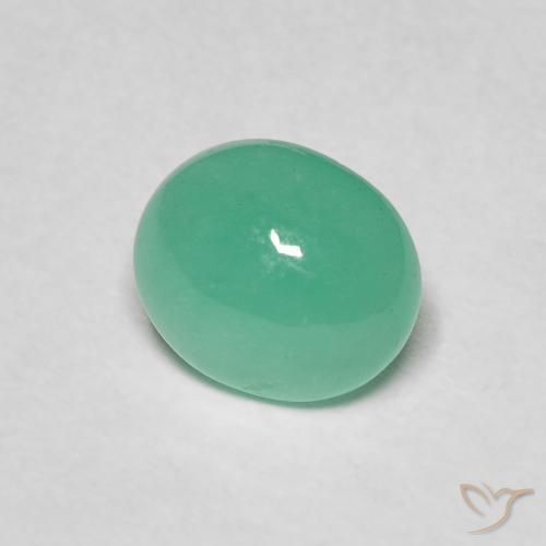 Smeraldo verde felce naturale da 1.08 ct, Ovale, Traslucido