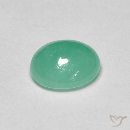 Smeraldo verde felce naturale da 1.08 ct, Ovale, Traslucido