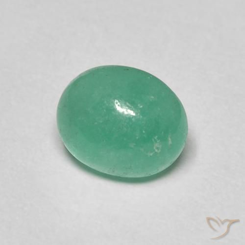 Smeraldo Verde medio naturale da 1.25 ct, Ovale, Traslucido