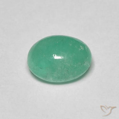 Smeraldo Verde medio naturale da 1.25 ct, Ovale, Traslucido