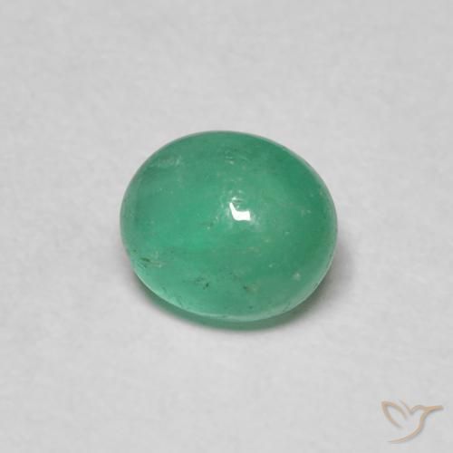 Smeraldo Verde Menta Intenso naturale da 0.86 ct, Ovale, Traslucido