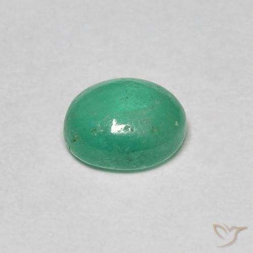 Smeraldo Verde Menta Intenso naturale da 0.86 ct, Ovale, Traslucido