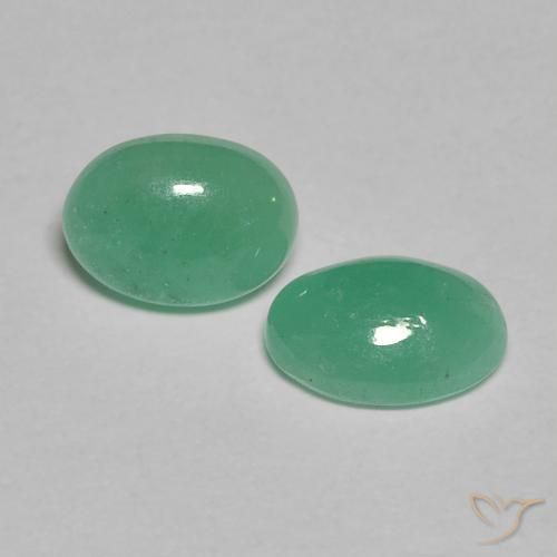 Gemme di Smeraldo Verde chiaro medio naturale da 1.08 ct, Ovale, Traslucido