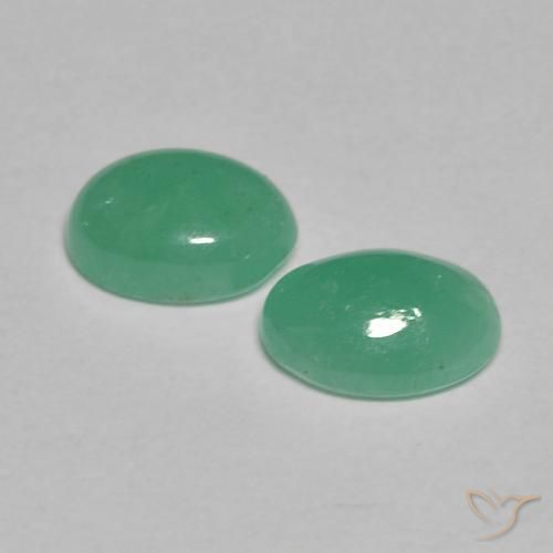 Gemme di Smeraldo Verde chiaro medio naturale da 1.08 ct, Ovale, Traslucido