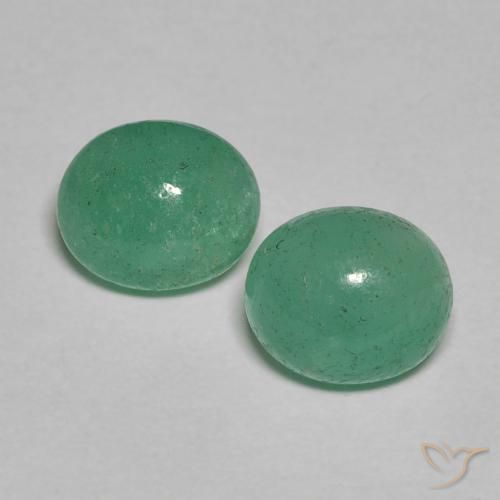 Gemme di Smeraldo Verde chiaro medio naturale da 1.42 ct, Ovale, Traslucido