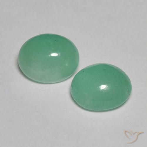 Gemme di Smeraldo Verde chiaro medio naturale da 1.77 ct, Ovale, Traslucido