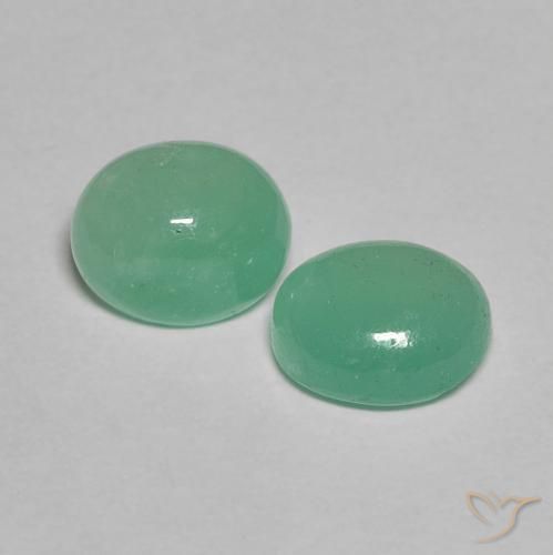 Gemme di Smeraldo Verde chiaro medio naturale da 1.41 ct, Ovale, Traslucido