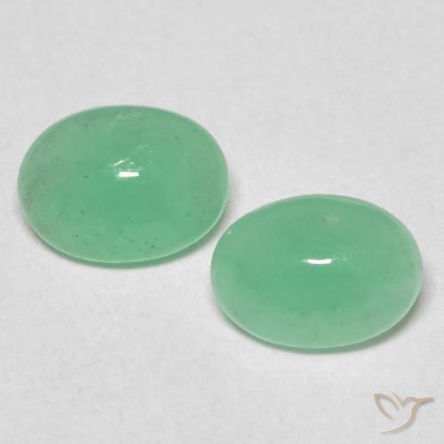 0.99ctw Naturale verde felce Smeraldo, Ovale, Traslucido