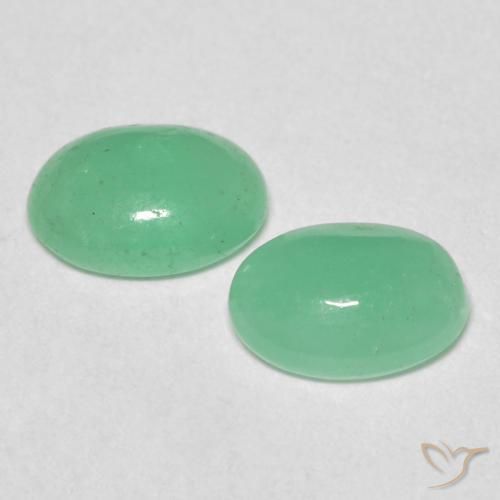 Gemme di Smeraldo verde felce naturale da 0.99 ct, Ovale, Traslucido