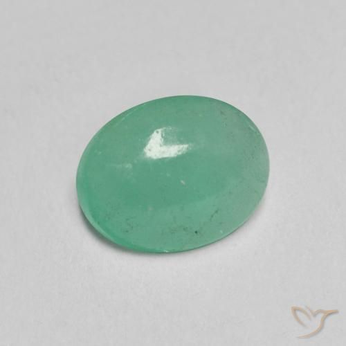 0.95ct Naturale Verde brillante Smeraldo, Ovale, Traslucido