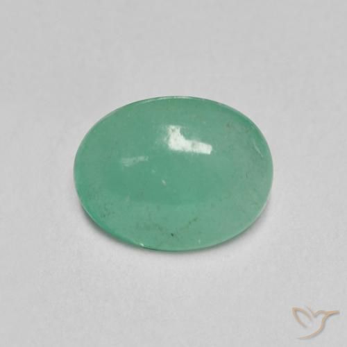 Smeraldo Verde brillante naturale da 0.95 ct, Ovale, Traslucido