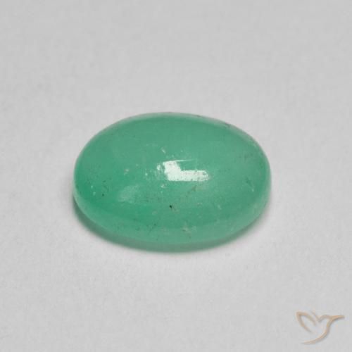 Smeraldo Verde brillante naturale da 0.95 ct, Ovale, Traslucido
