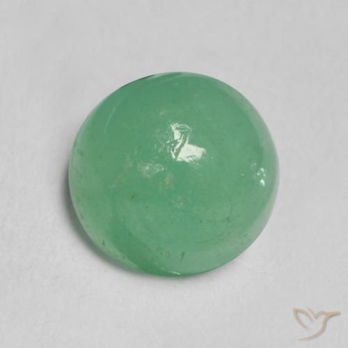 1.27ct Naturale Verde chiaro e freddo Smeraldo, Rotondo, Traslucido