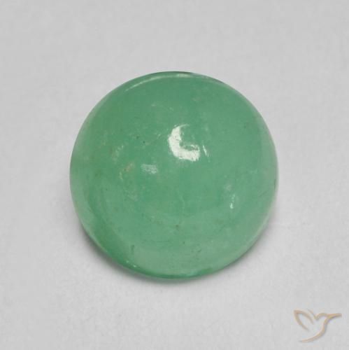 Smeraldo Verde chiaro e freddo naturale da 1.27 ct, Rotondo, Traslucido