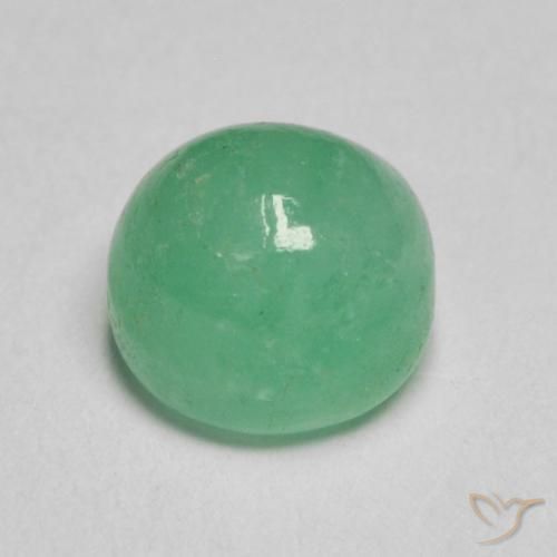 Smeraldo Verde chiaro e freddo naturale da 1.27 ct, Rotondo, Traslucido