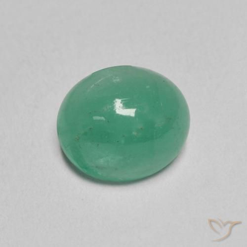 Smeraldo Verde medio naturale da 1.12 ct, Ovale, Traslucido