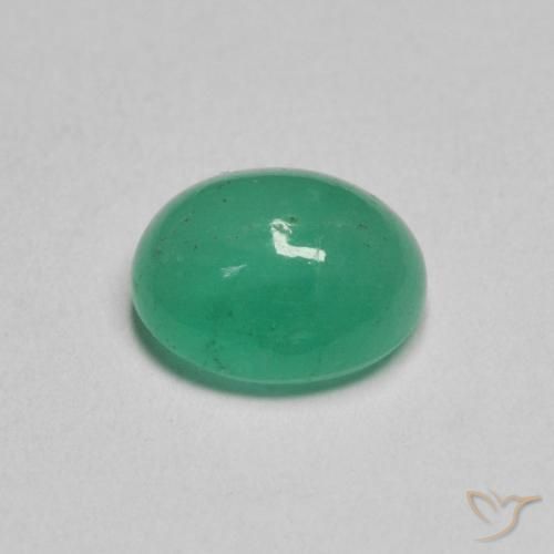 Smeraldo Verde medio naturale da 1.12 ct, Ovale, Traslucido