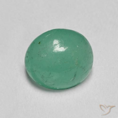 Smeraldo Verde chiaro naturale da 0.79 ct, Ovale, Traslucido
